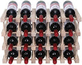 Wine Rack Small countertop Cabinet Stackable Storage Wooden freestanding Floor Wine Holder (20 Bottles)