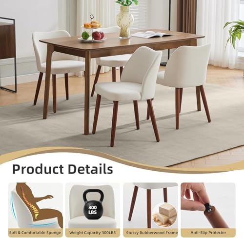 GarveeHome Wooden Dining Chairs Set of 4,Farmhouse Kitchen Chairs