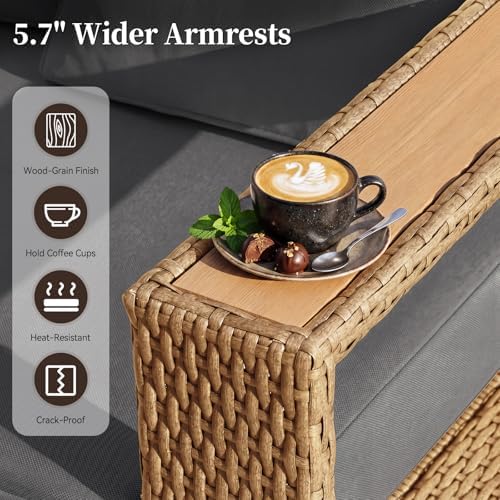 LazySunsets Patio Furniture Set with 10'' Ultra-Thick Cushions