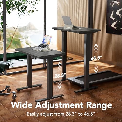 HUANUO 55x28 Inch Electric Standing Desk, Height Adjustable, Grey