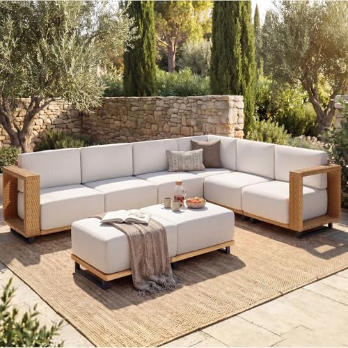 LazySunsets Patio Furniture Set with 10'' Ultra-Thick Cushions