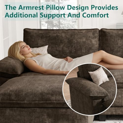 108" Modular Sectional Couch, L Shaped Cloud Sofa for Living Room