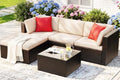 Devoko 5 Pieces Patio Furniture Sets Outdoor Sectional Patio Sofa
