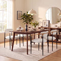 COLAMY Mid Century Modern Dining Chairs Set of 4, Upholstered Kitchen Room Chairs with 3" High-Resilience Cushion, Sturdy Metal Legs and Ergonomic Curved Backrest for Home Office, Beige
