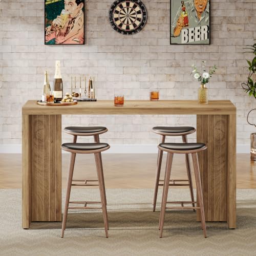 Tribesigns 55.12-Inch Long Bar Table, Modern Counter Height Pub Table