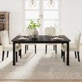 Garvee 63″ Dining Table for 4-6 People for Dining Room, Black (Only Table)