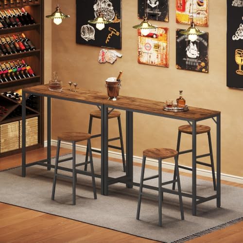 MAHANCRIS Bar Table, 35.4-Inch Counter Height Pub Table, Cocktail Table