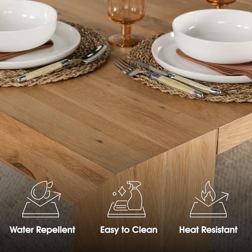 Transformer Table Solid Wood Extendable Dining Table, Natural
