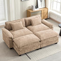 Oprisen 86" Modular Sectional Sofa, Comfy Deep Cloud Couch with Ottoman