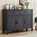 ONBRILL 48 Inch Buffet Cabinet with Storage, Black