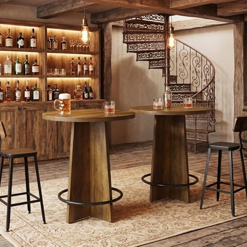 Tribesigns Round Bar Table Set of 3