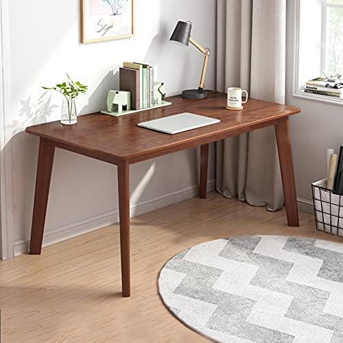 IOTXY Simple Wooden Writing Desk - 47" W PC Laptop Computer Table, Walnut