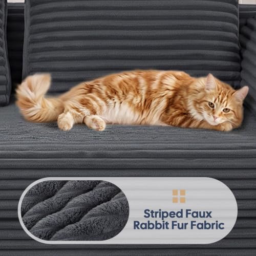 COMAX Convertible Futon Sofa Bed, 59" Folding Boneless Loveseat Small Couch
