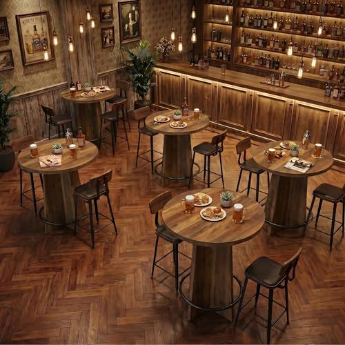 Tribesigns Round Bar Table Set of 3