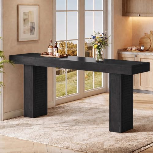 Tribesigns 71-Inch Extra Long Bar Table, Narrow Bar Height Table, Black