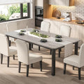 Garvee 78.7" Dining Table for 8-10 People, Grey Kitchen Tables (Only Table)