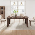 GarveeHome Farmhouse Dining Table for 4-6 People, 63" Long Kitchen Tables