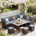 Wisteria Lane 7 Piece Patio Furniture Set, Patio Sectional for All Weather