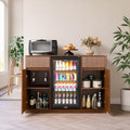 Coffee Bar with Mini Fridge Space,Liquor Wine Mini Bar Cabinet with Storage
