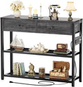 Ecoprsio 32" Small Entryway Table with Outlets, Console Table with Drawers