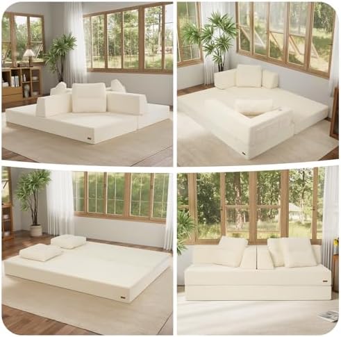 COMAX Futon Sofa Bed, Convertible Sofa Bed, Folding Boneless Couches