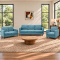 3-Piece Sofa Set for Living Room, Chenille Couch with Loveseat and Chair
