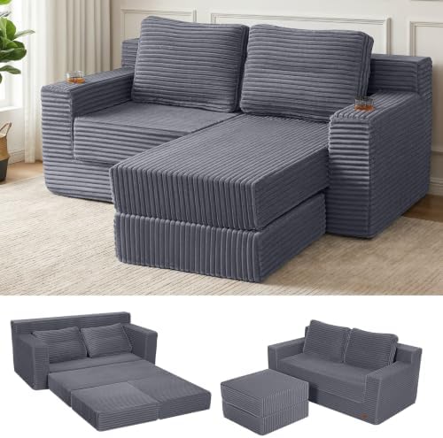 COMAX Futon Sofa Bed, Convertible Sofa Bed, Folding Boneless Couches