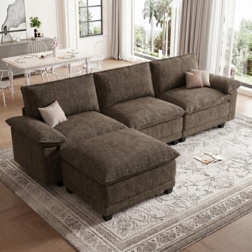 108" Modular Sectional Couch, L Shaped Cloud Sofa for Living Room