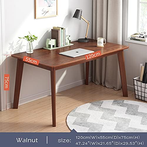 IOTXY Simple Wooden Writing Desk - 47" W PC Laptop Computer Table, Walnut