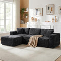 JAMFLY 103" Modular Sectional Sofa for Small Spaces, No Assembly, Black