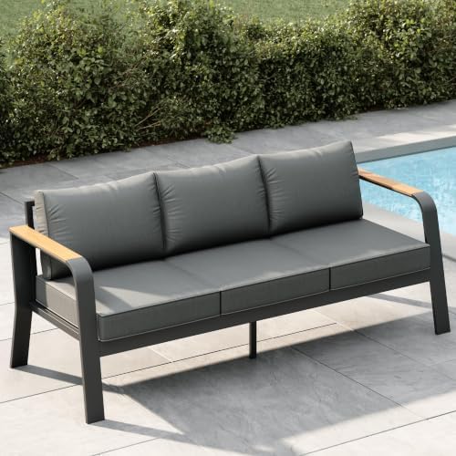 Garvee Outdoor Aluminum Patio Furniture 1 Pcs 3-Seat Outdoor Furniture