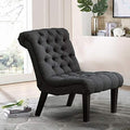 Armless Modern Accent Chairs for Living Room, Gray Fabric