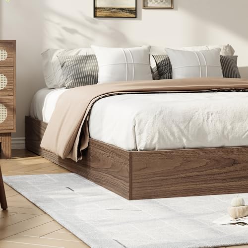 GarveeHome Wood Platform Bed Frame, Full Bed Frame Without Headboard