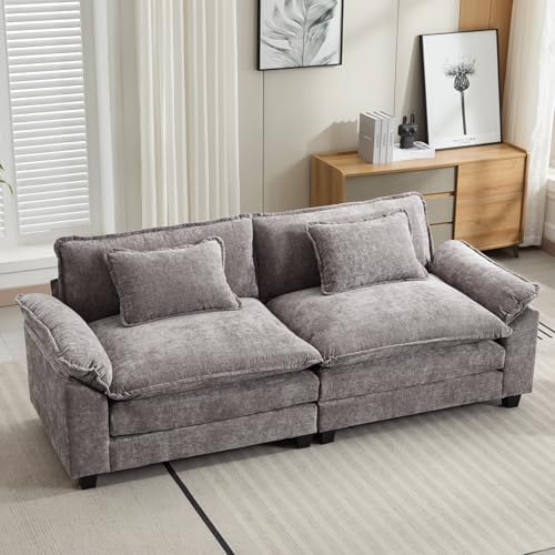 Oprisen 86" Modular Sectional Sofa, Comfy Loveseat Deep Cloud Couch