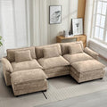 Oprisen 120" Modular Sectional Sofa, Comfy Deep Cloud Couch with Ottoman