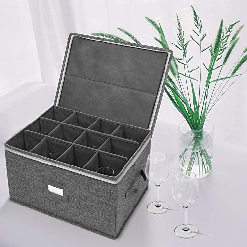 Stemware Storage Cases, Wine Glass Storage Box Containers for Crystal