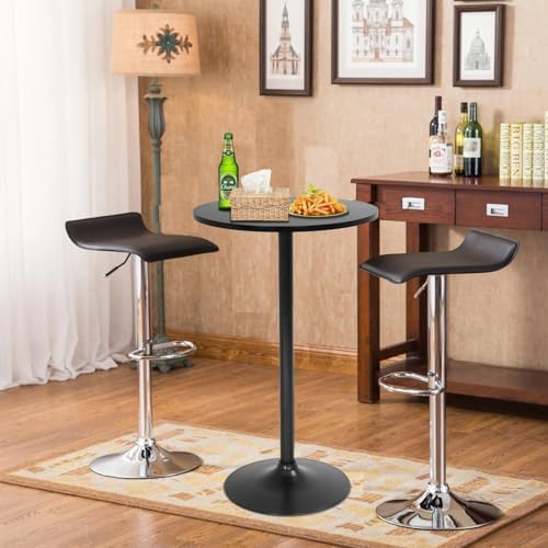 FDW | Bar Table | 40 Inch | Black | Fixed Height Round Table