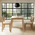 Farmhouse Dining Table Set for 4, Wooden Kitchen Table & Solid Wood Chairs