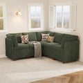 SITJOY Breakfast Nook Bench with Storage, Green, 5 Seat (3 Corner)