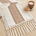 FEXIA Fall Boho Table Runner 12x72 for Home Decor Tassels