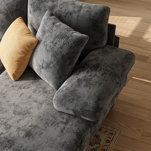 Txtin's Sleeper Sofa with Pull Out Bed 112 Inch U Shaped Sectional Couch