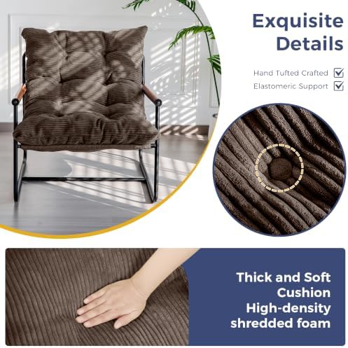MAXYOYO Modern Accent Chair, Comfy Living Room Chair with Metal Frame