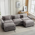 Oprisen 120" Modular Sectional Sofa, Comfy Deep Cloud Couch with Ottoman