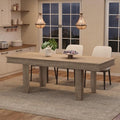 GarveeHome 63 in-86.6 in Extendable Dining Room Table for 6-10