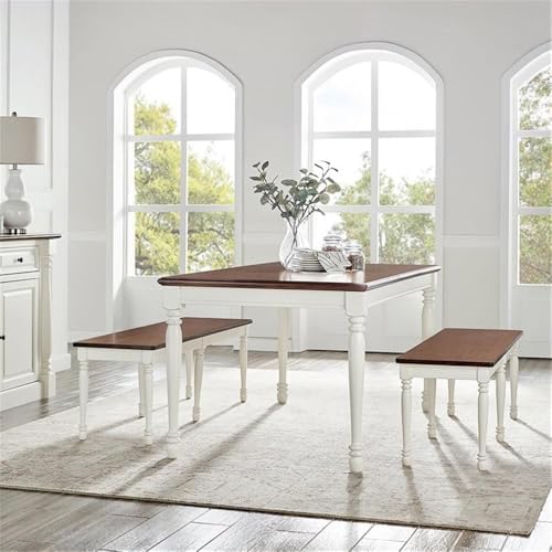 Crosley Furniture Shelby 3-Piece Dining Set, Dual Benches