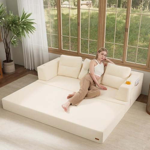 COMAX Futon Sofa Bed, Convertible Sofa Bed, Folding Boneless Couches