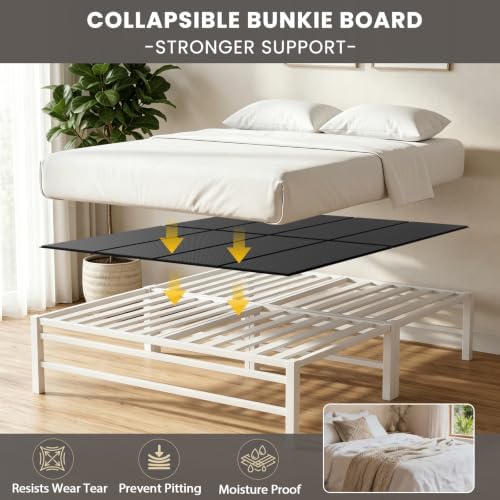54x75'' Full Size Folding Bunkie Board, Black Under Mattress Support Board