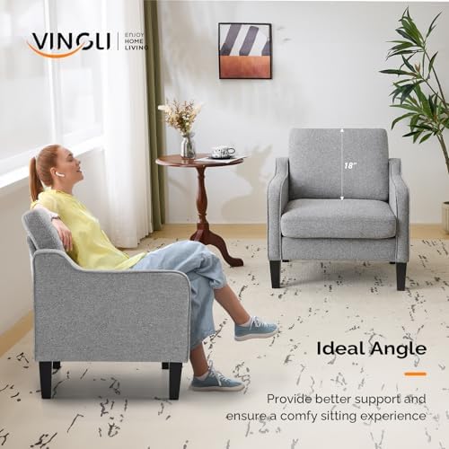 VINGLI Accent Chairs Set of 2, Modern Traditional Armchair for Living Room