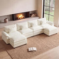 Oprisen 154" Modular Sectional Sofa, Comfy Deep Cloud Couch with Ottoman