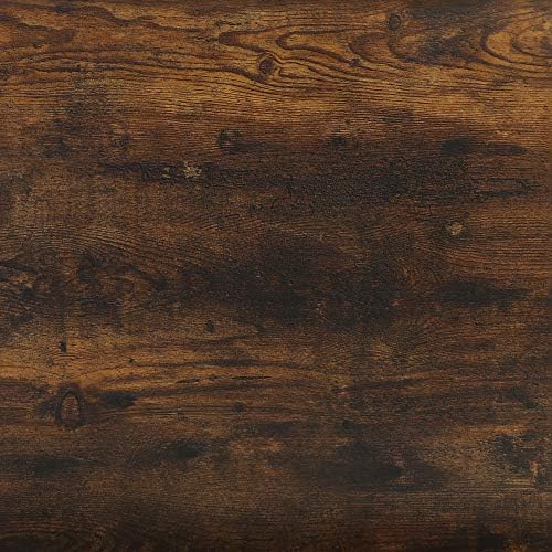 Furinno Simplistic 32" Wide Desk, Gaming Desk with Shelf, Amber Pine